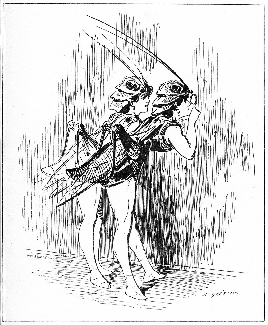 Ilustrace k filmu "Duch žen" od Alfred Grevin