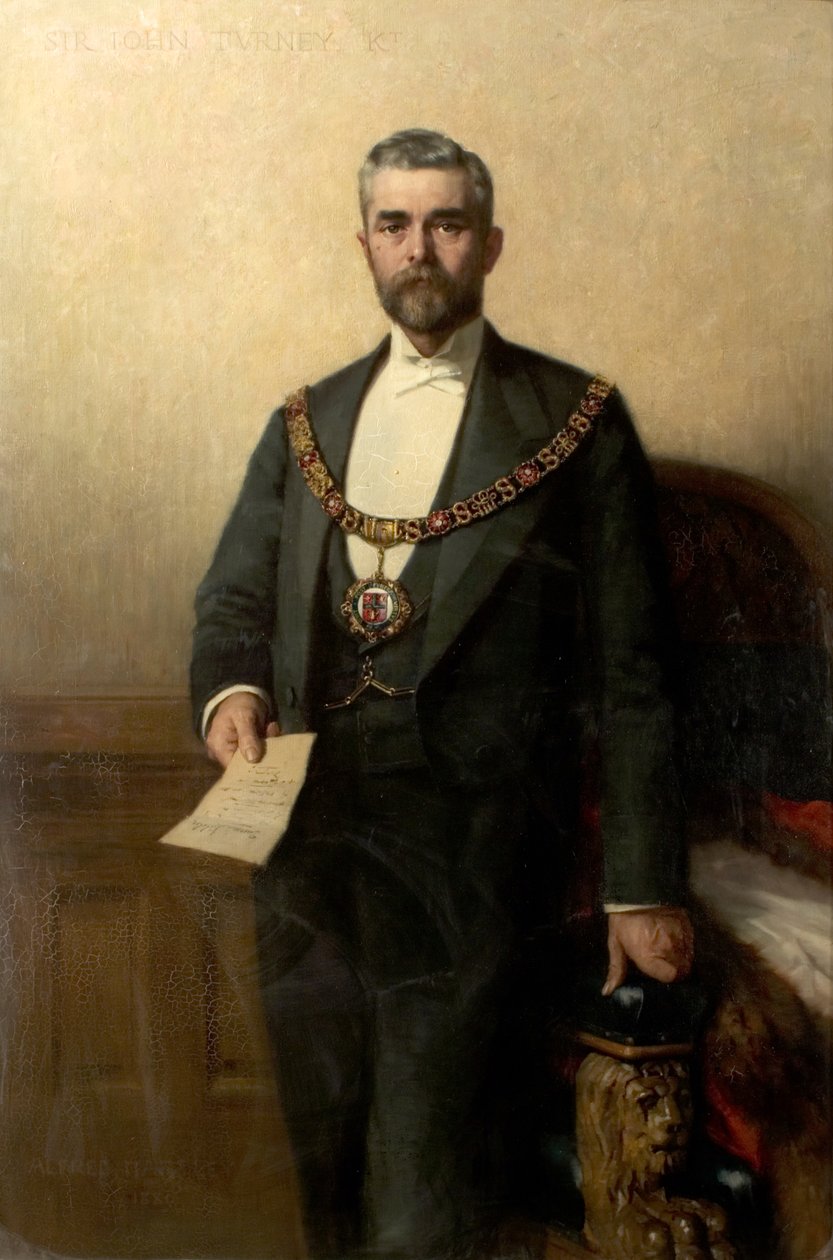 Konšel Sir John Turbey, Kt, 1889 od Alfred Hartley