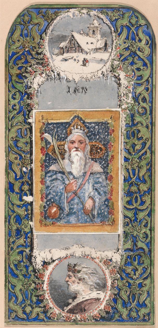 Design kalendáře - leden od Alfred Henry Forrester