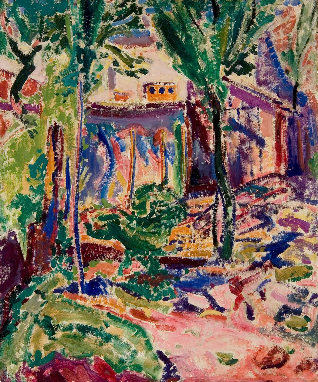 Krajina s domem od Alfred Henry Maurer