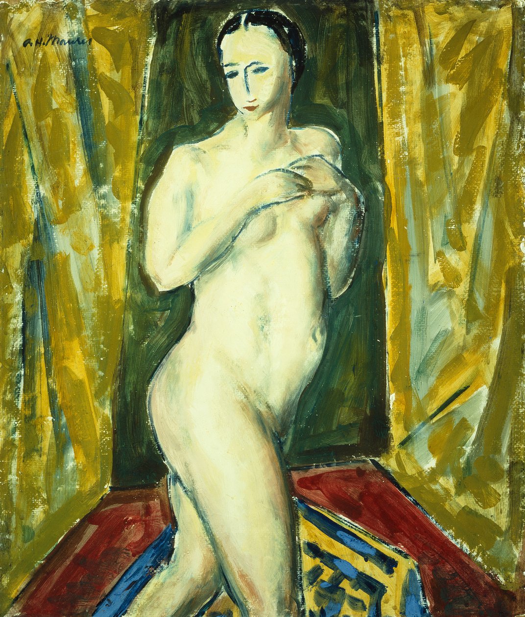 Stojící akt, kolem 1927-28 (kvaš na palubě) od Alfred Henry Maurer
