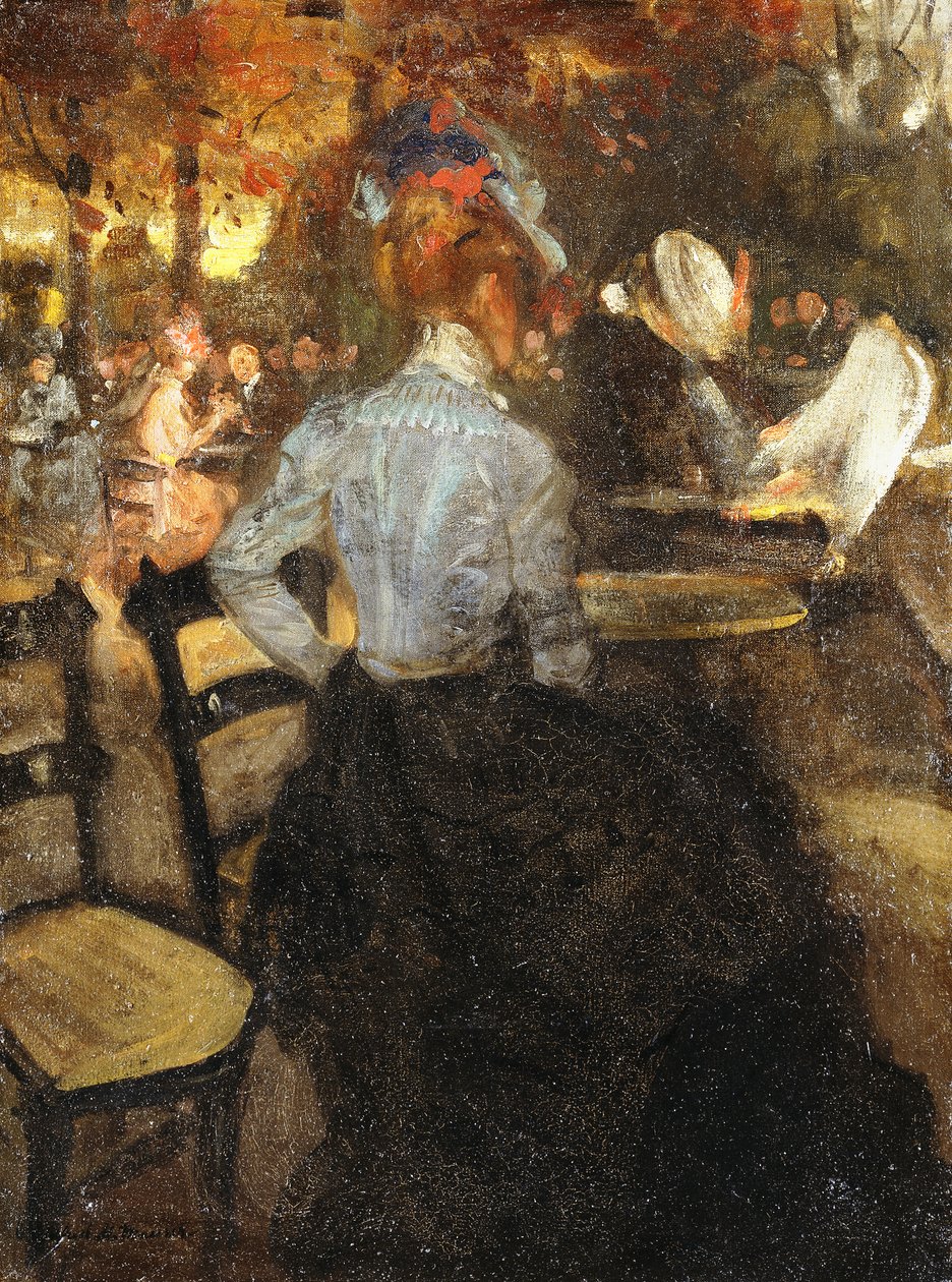 Kavárna, kolem roku 1900 od Alfred Henry Maurer