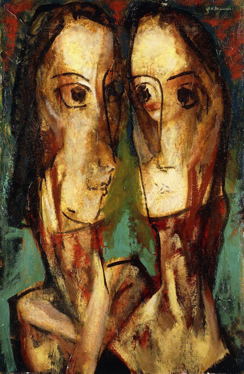 Dvě hlavy, kolem roku 1928 od Alfred Henry Maurer