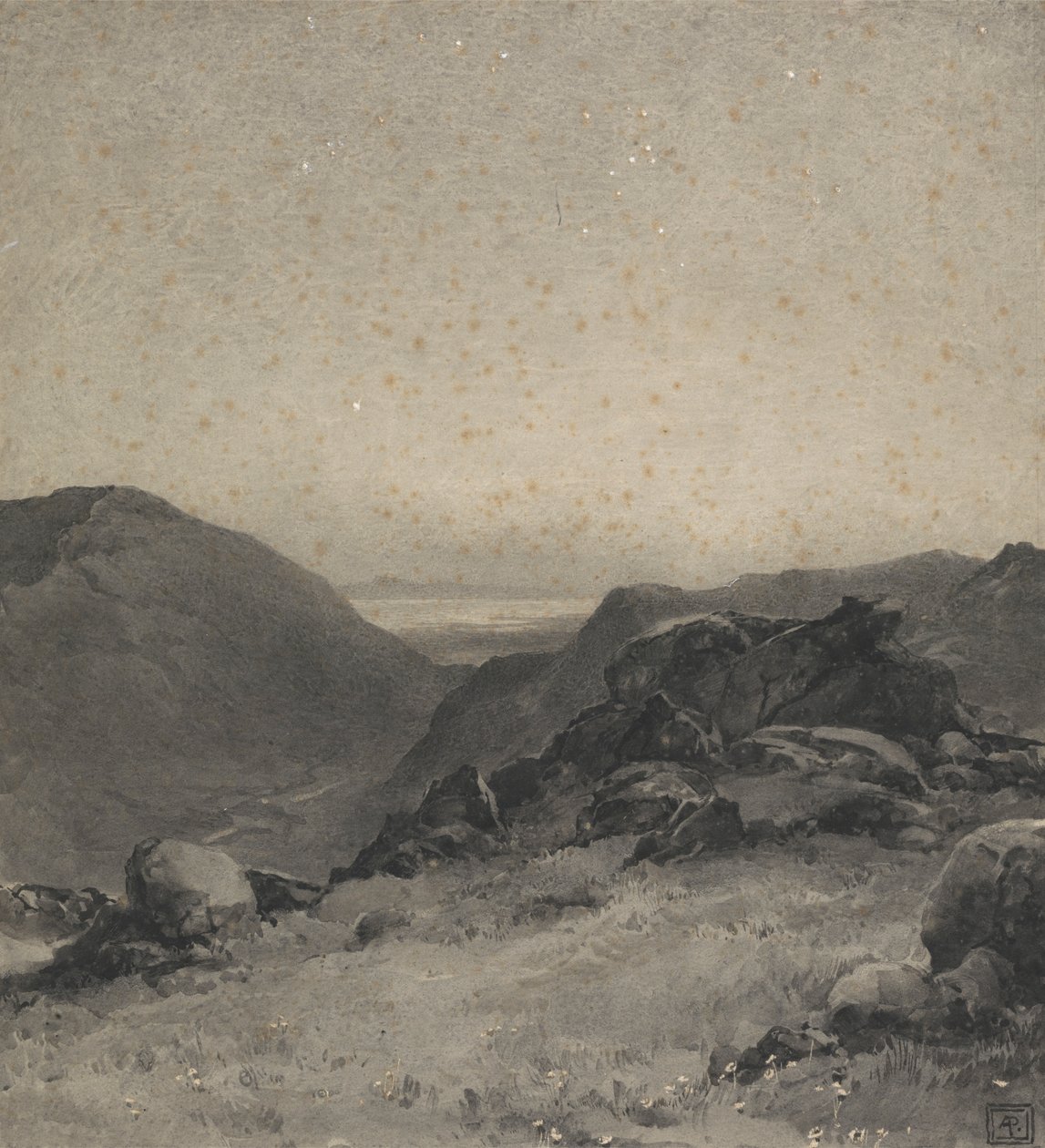 Skalnatá krajina od Alfred Parsons