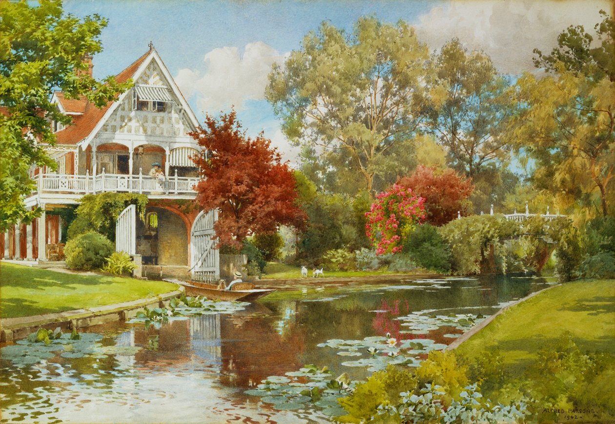 The Boathouse, 1902 od Alfred Parsons
