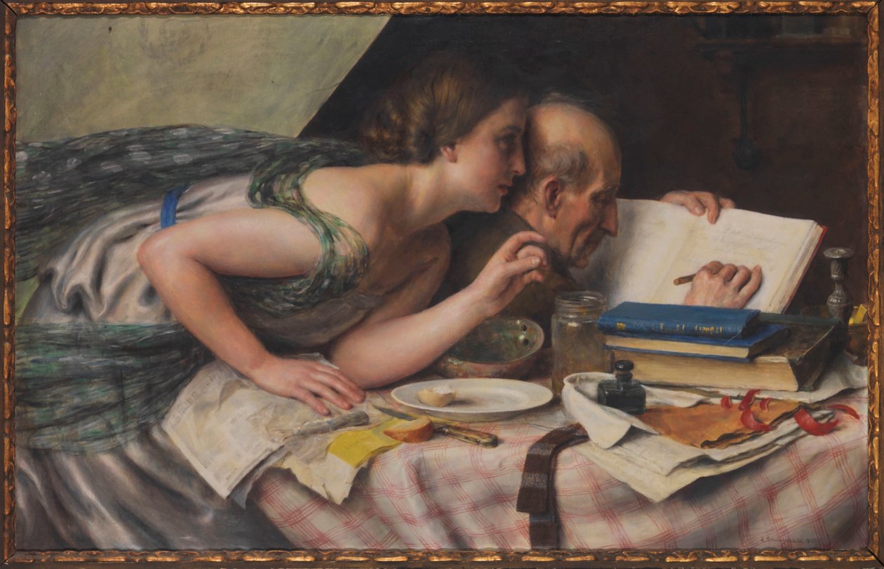 Básník a jeho múza, 1925. od Alfred Schwarzschild