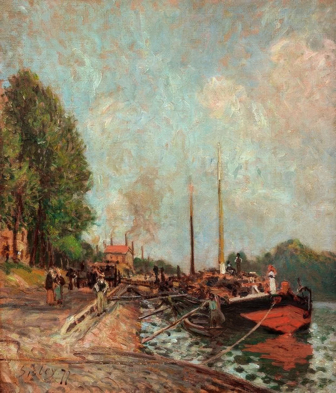 Barke v Billancourtu od Alfred Sisley