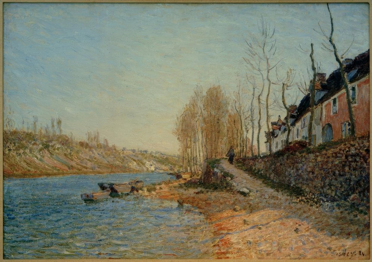 Bílý kříž v Saint-Mammès od Alfred Sisley