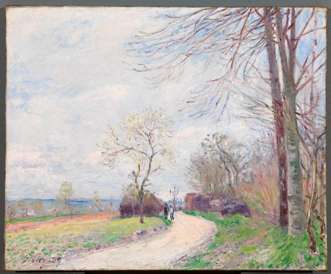Chemin des Buttes (na jaře) od Alfred Sisley