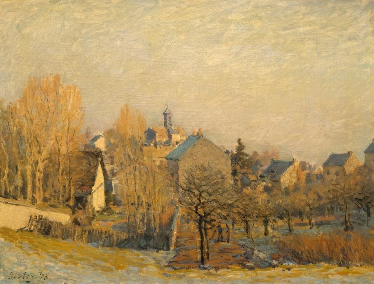 Hoarfrost v Louveciennes od Alfred Sisley