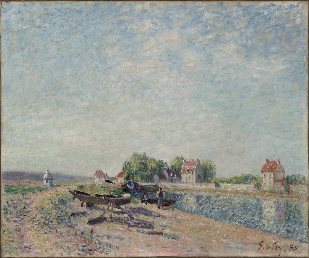 Saint-Mammes, kanál Loing od Alfred Sisley