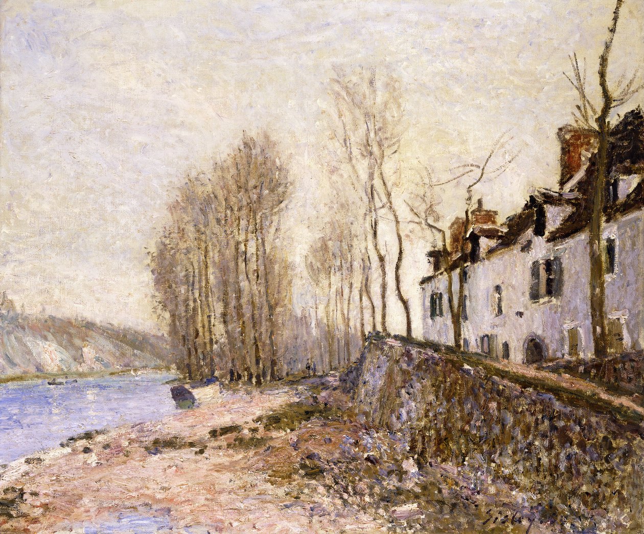 Saint Mammes, Bílý kříž od Alfred Sisley