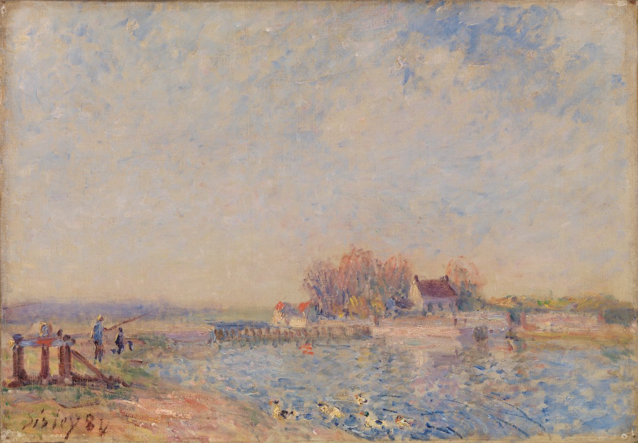 Saint Mammes–Loing Canal (Saint Mammes–Loing Canal) od Alfred Sisley