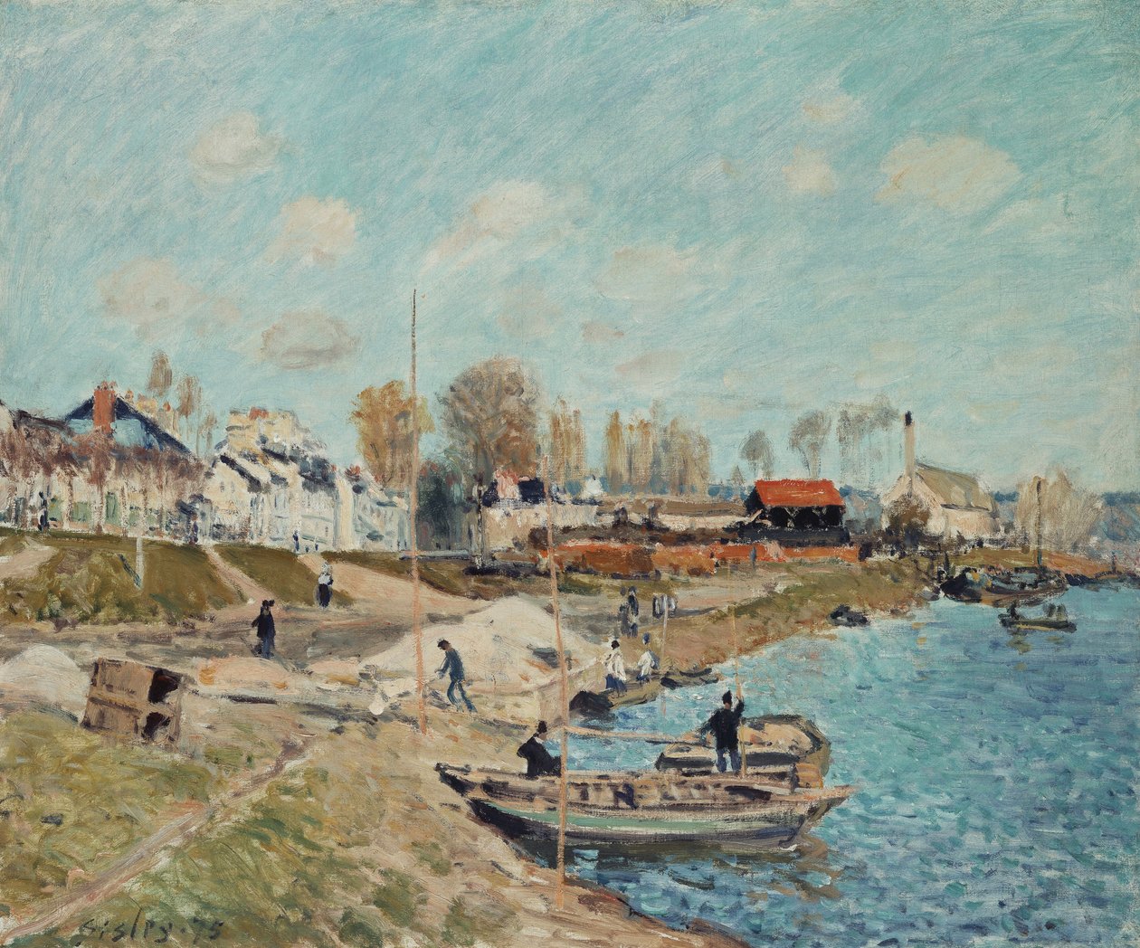 Písek na nábřeží, 1875 od Alfred Sisley