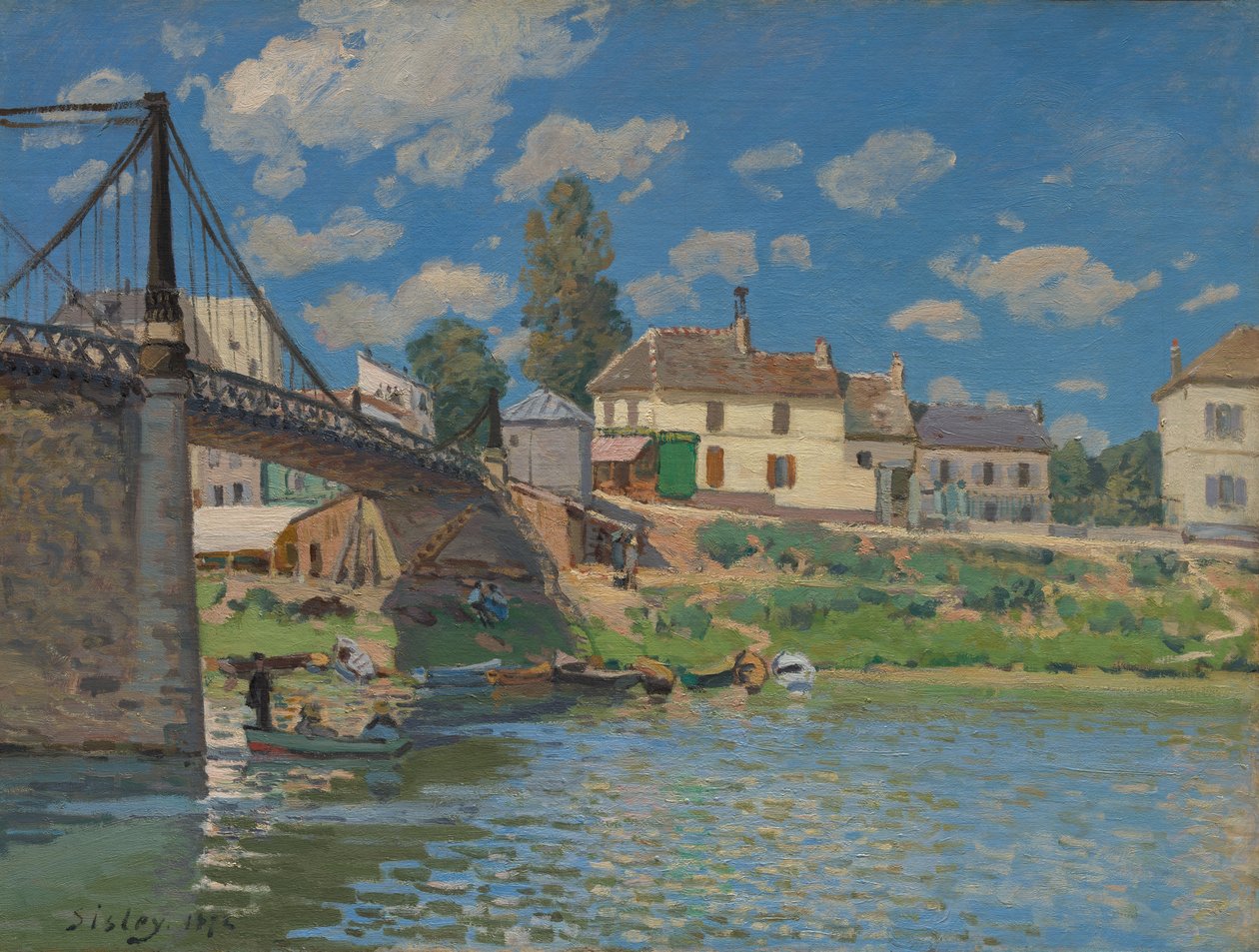 Most ve Villeneuve-la-Garenne, 1872. od Alfred Sisley
