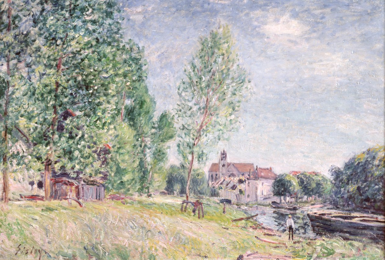 Stavitelův dvůr v Matrat, Moret-sur-Loing od Alfred Sisley