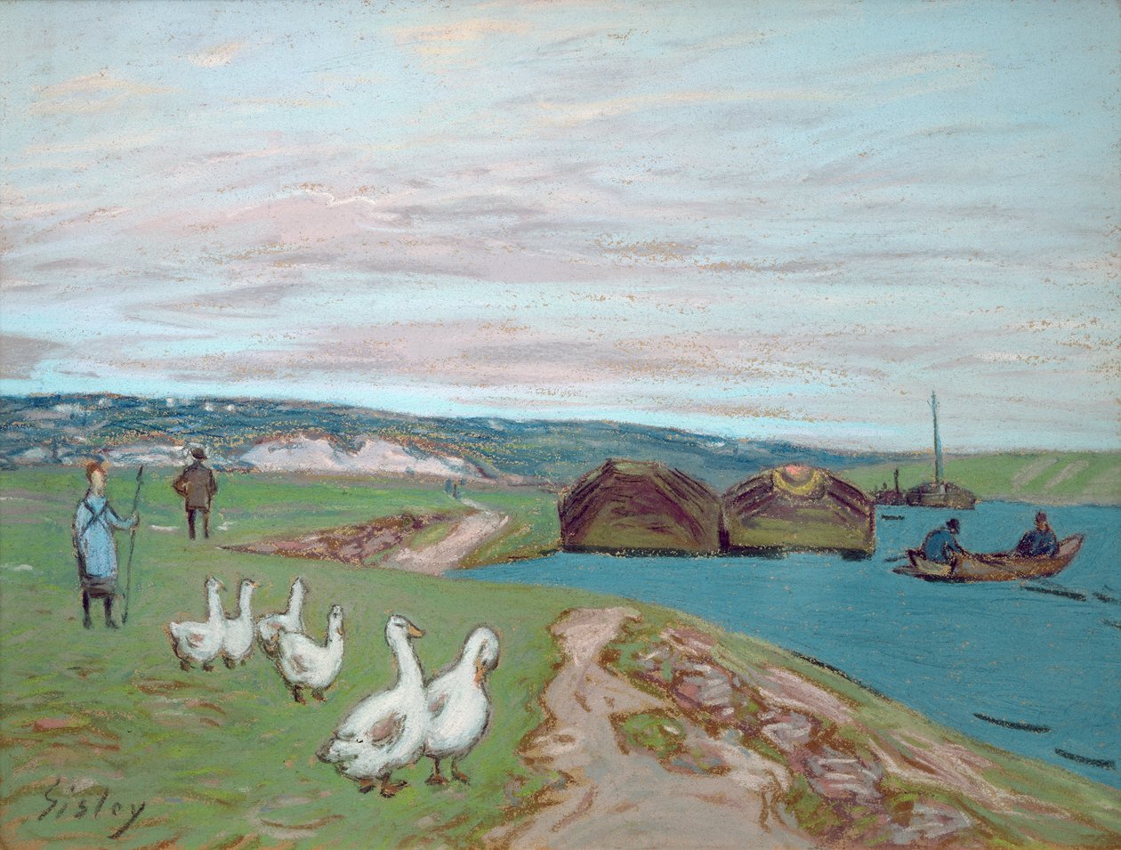 Husí dívka (pastel) od Alfred Sisley