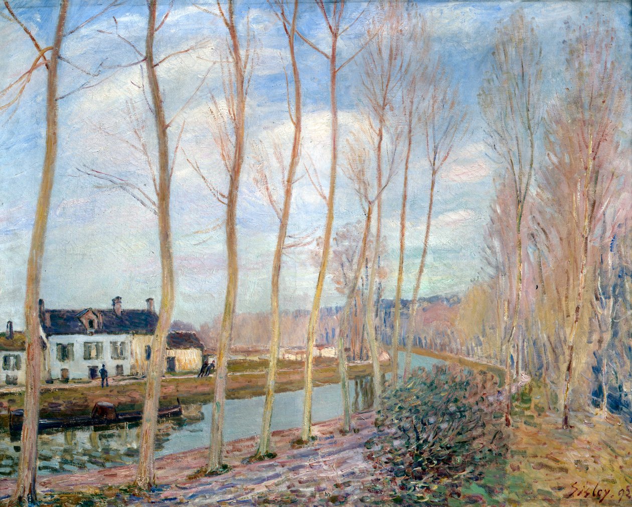 Kanál Loing, 1892 od Alfred Sisley