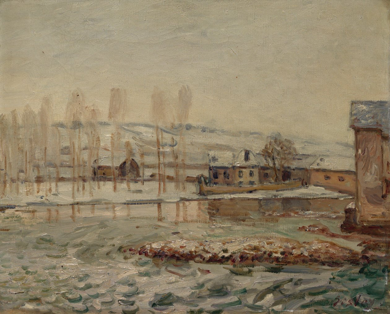 Mlýny v Moretu, 1890 od Alfred Sisley