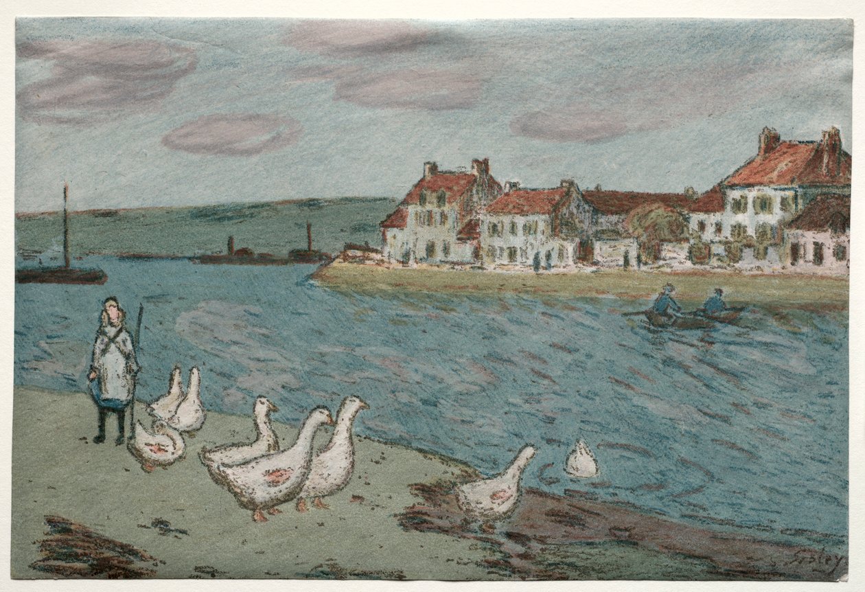 River Bank nebo Husy, 1897. od Alfred Sisley