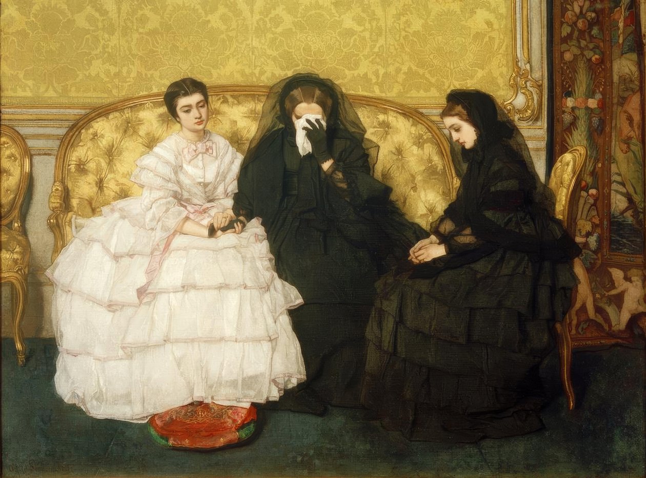 A. Stevens, Trost od. Kondolenční návštěva od Alfred Emile Stevens