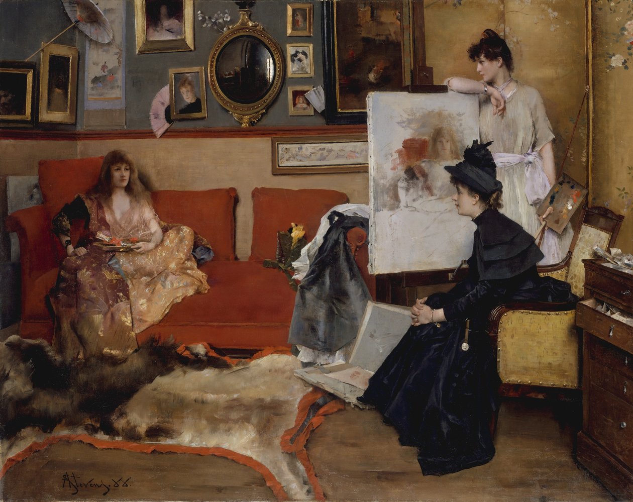 Ve studiu, 1888. od Alfred Emile Stevens