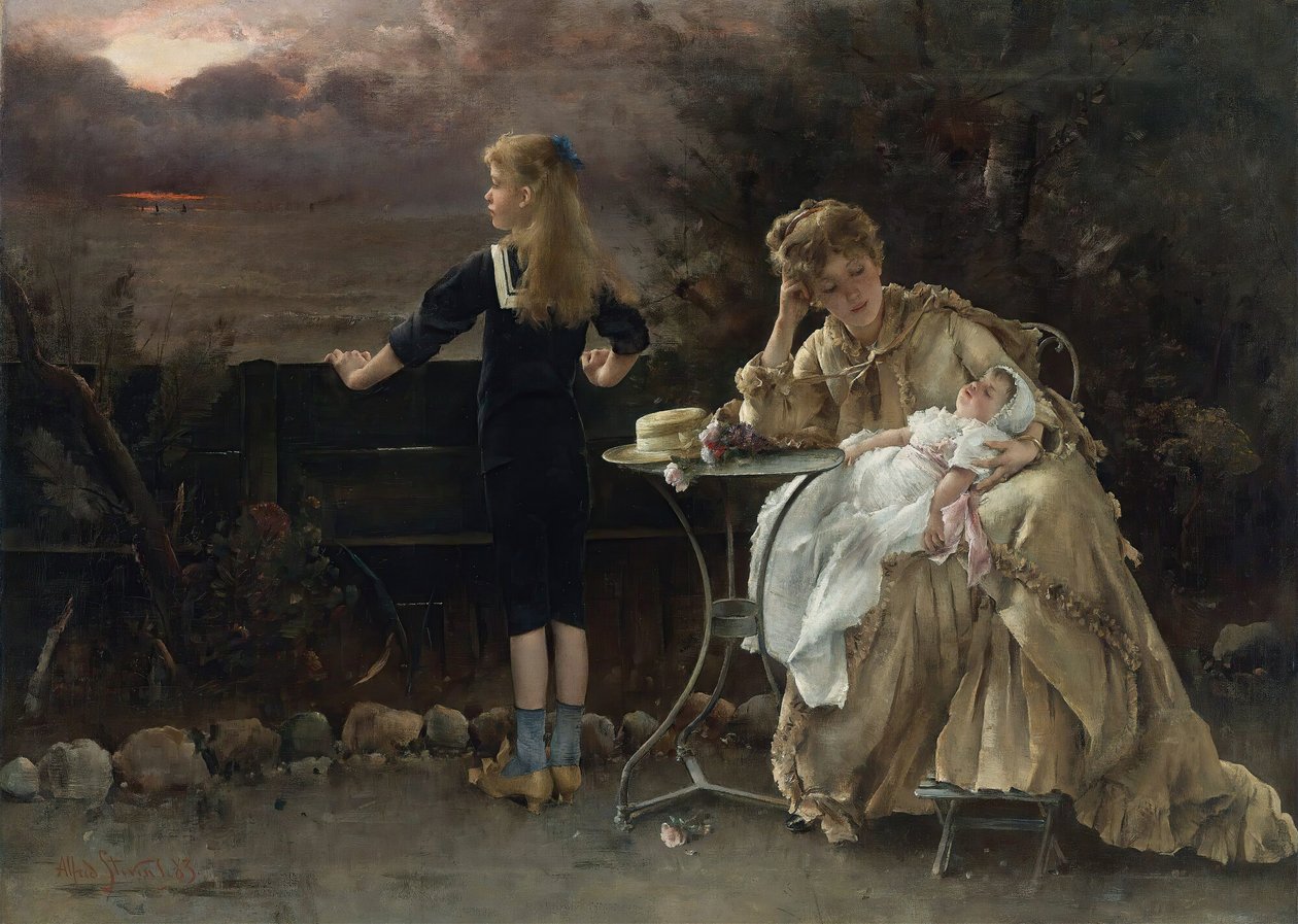 Matka a její děti, 1883. od Alfred Emile Stevens