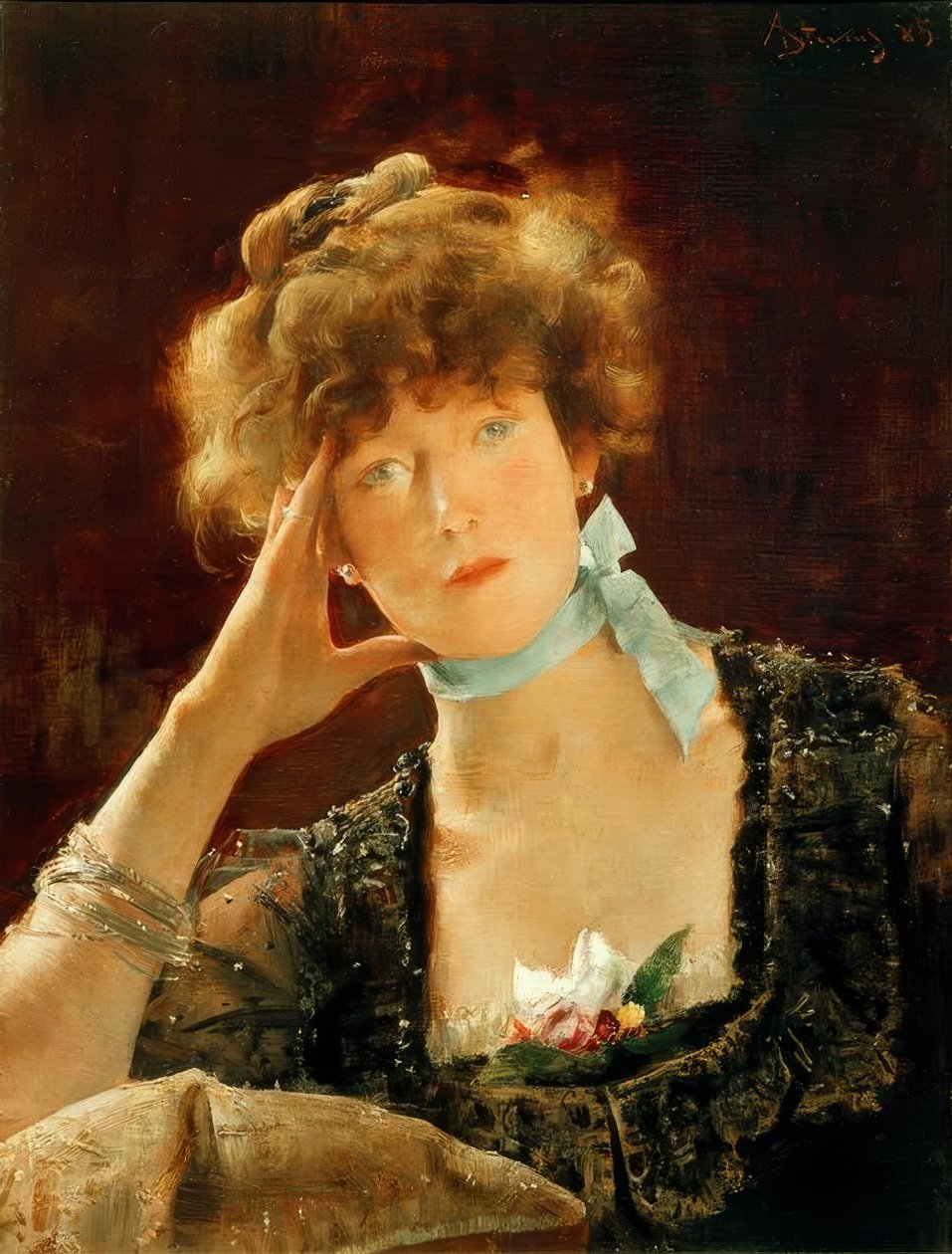 Sarah Bernhardt / obraz Alfreda Stevense od Alfred Emile Stevens