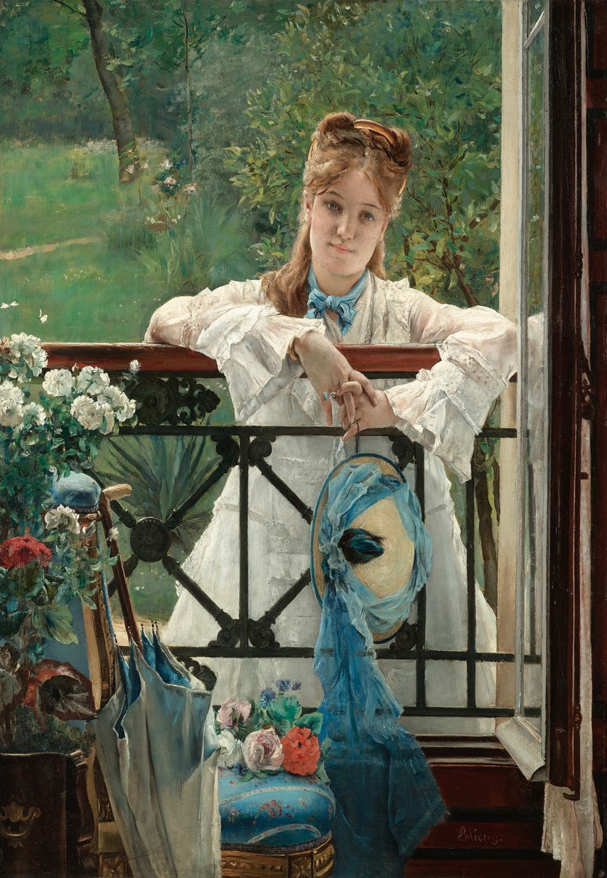 Modrá stuha, asi 1894. od Alfred Emile Stevens