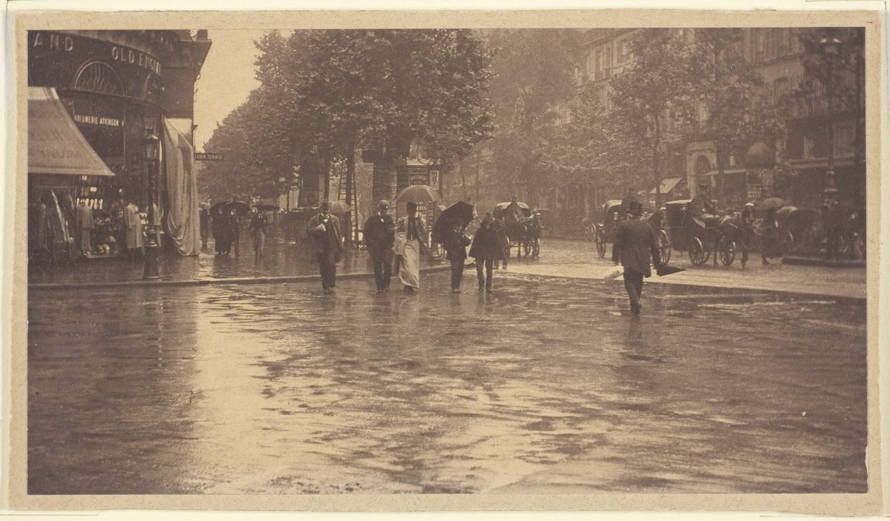 Mokrý den na bulváru v Paříži od Alfred Stieglitz
