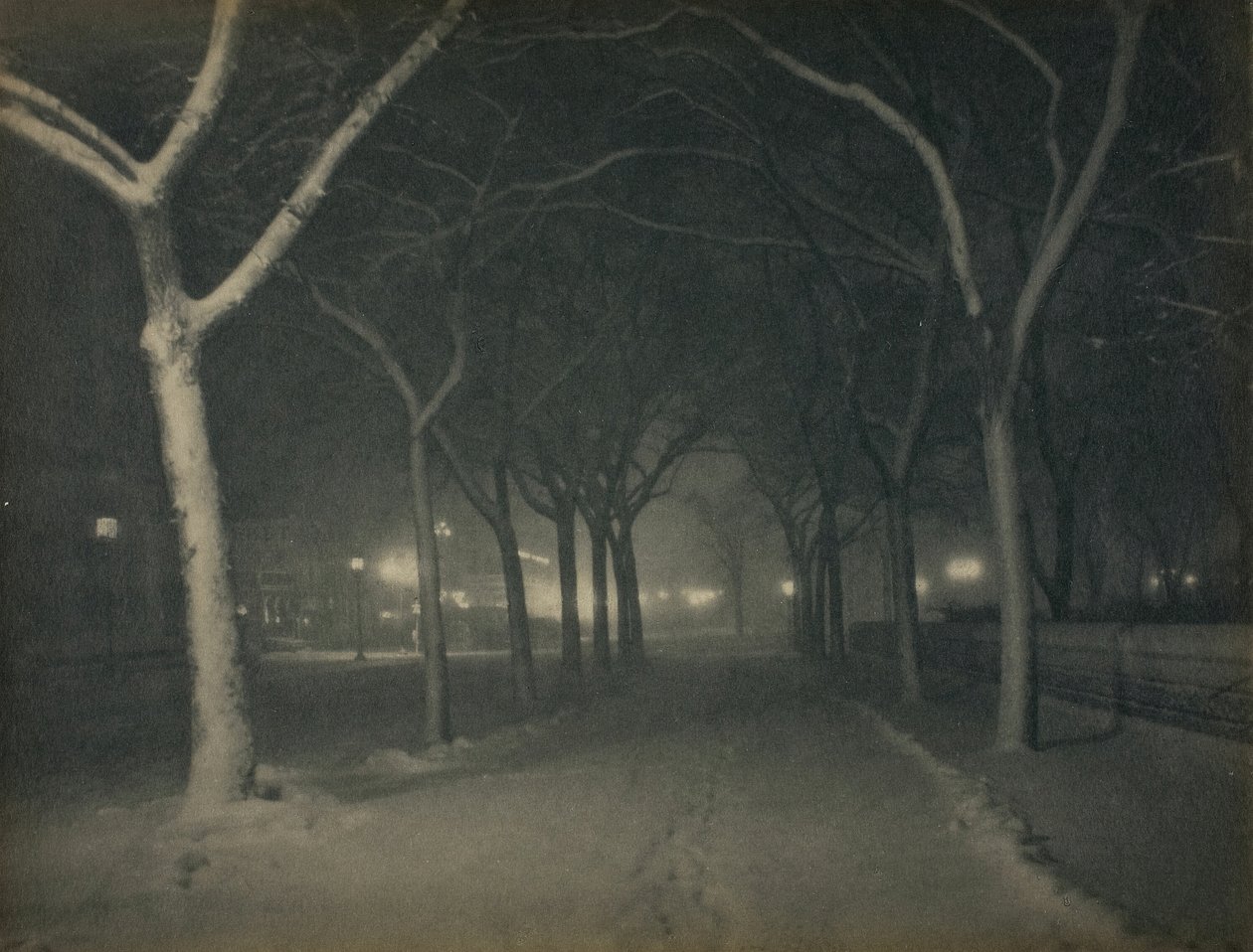 Ledová noc, New York, 1898. od Alfred Stieglitz