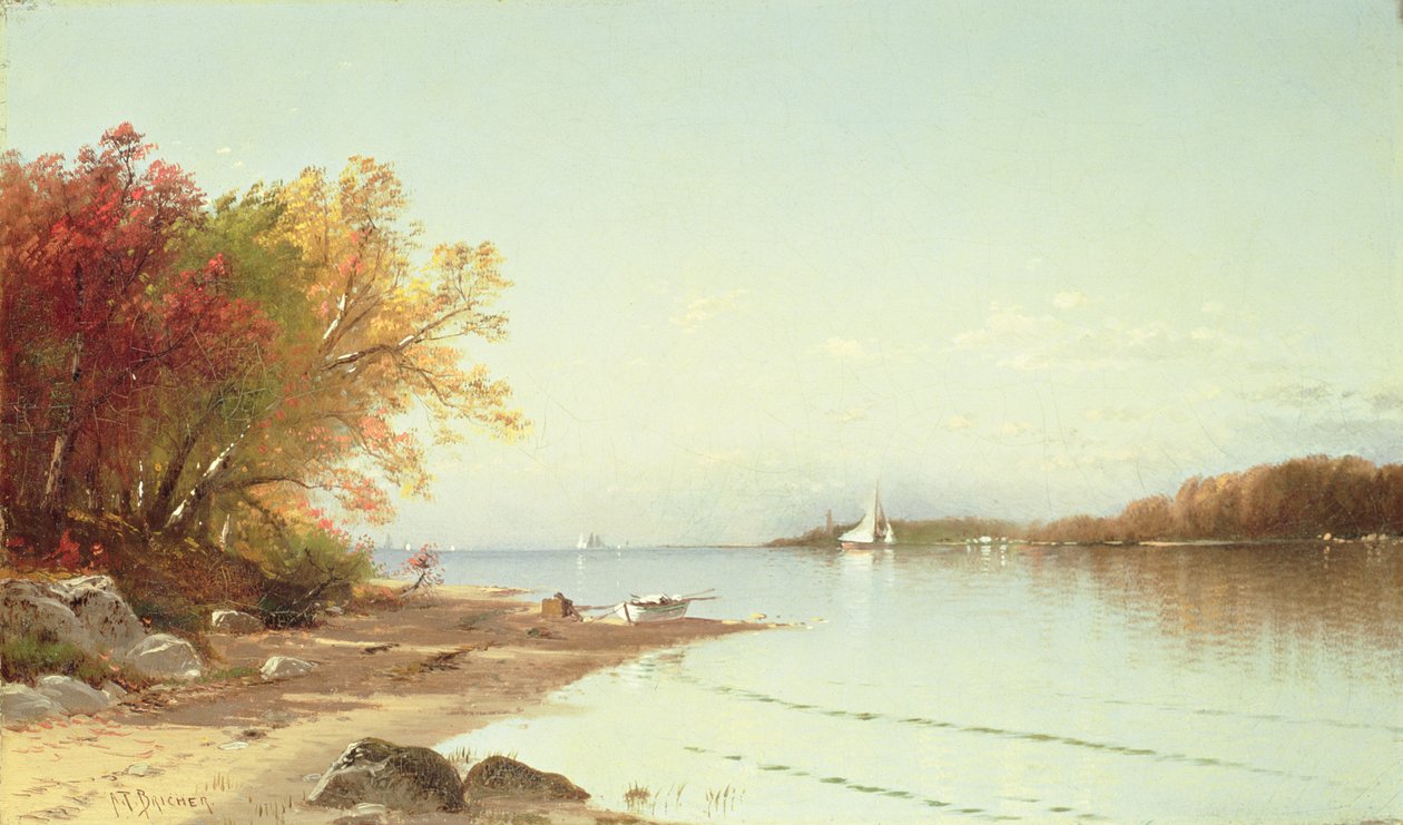 Narragansett Bay, podzim, Rhode Island od Alfred Thompson Bricher