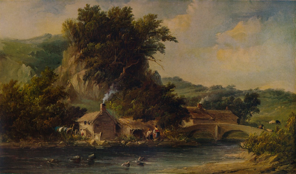 "Scéna v Dovedale, Derbyshire", 1836, 1938 od Alfred Vickers