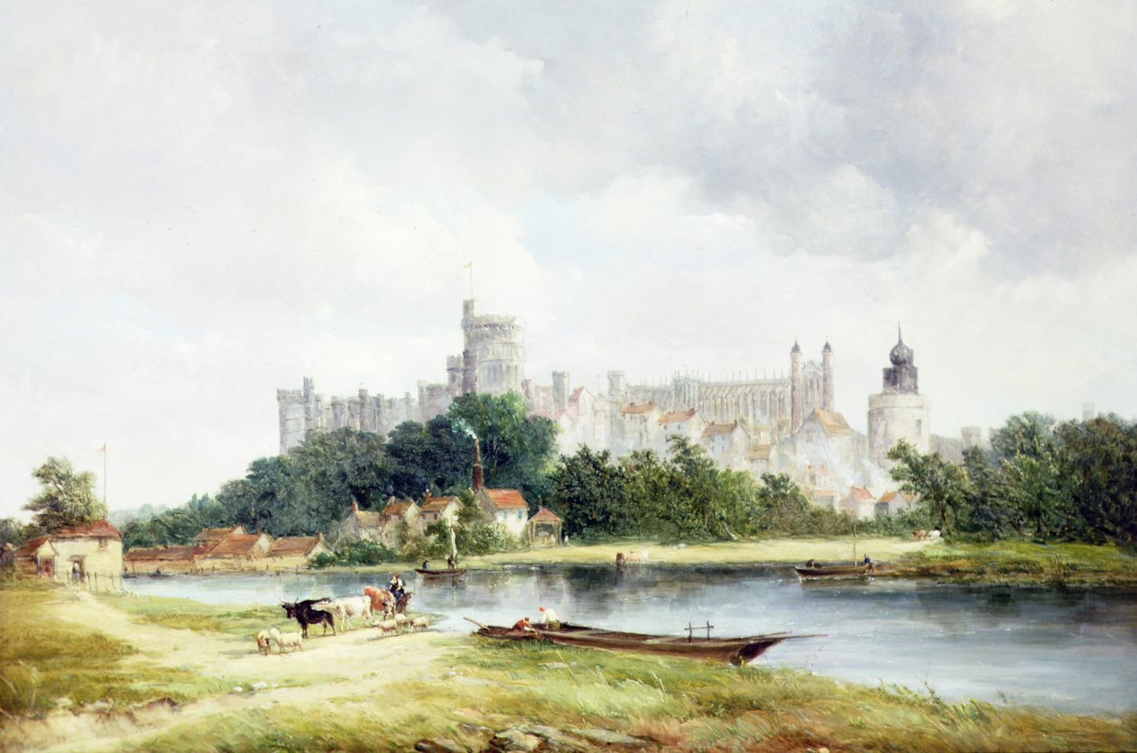 Hrad Windsor z Brocas Meadows od Alfred Vickers