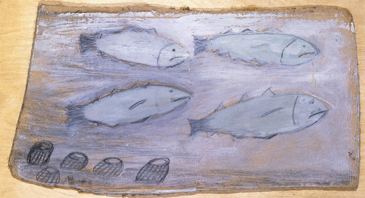 Čtyři ryby od Alfred Wallis