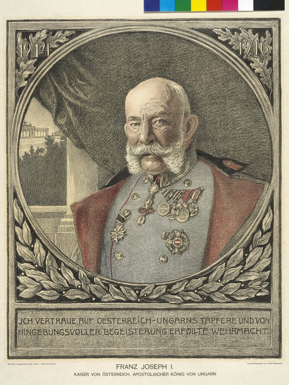 Rakouský císař František Josef I. od Alfred Wesemann