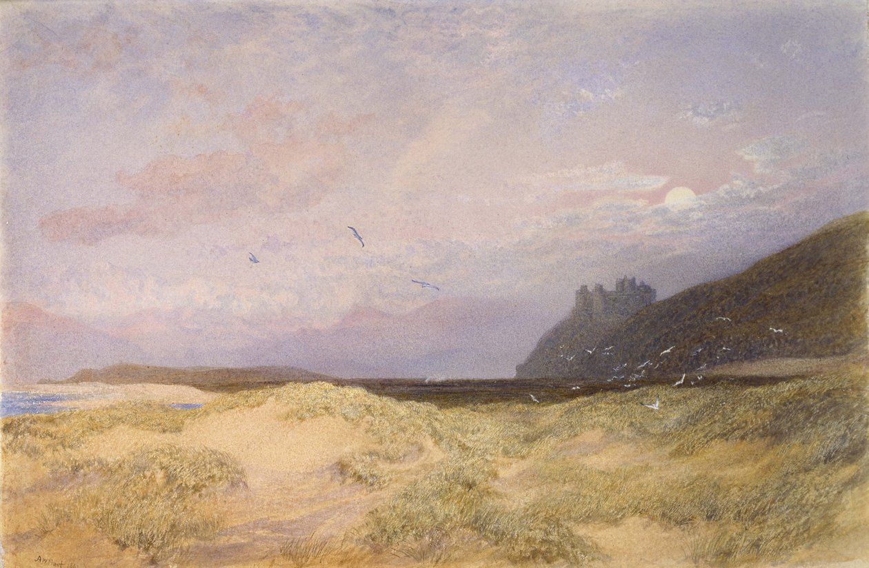 Harlech, 1862 (akvarel na papíře) od Alfred William Hunt