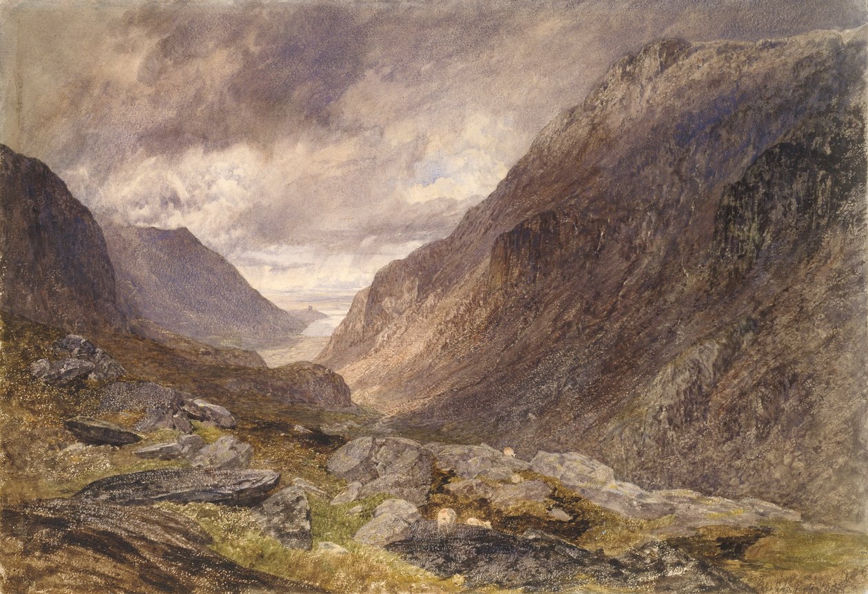 Průsmyk Llanberis, c1853 od Alfred William Hunt