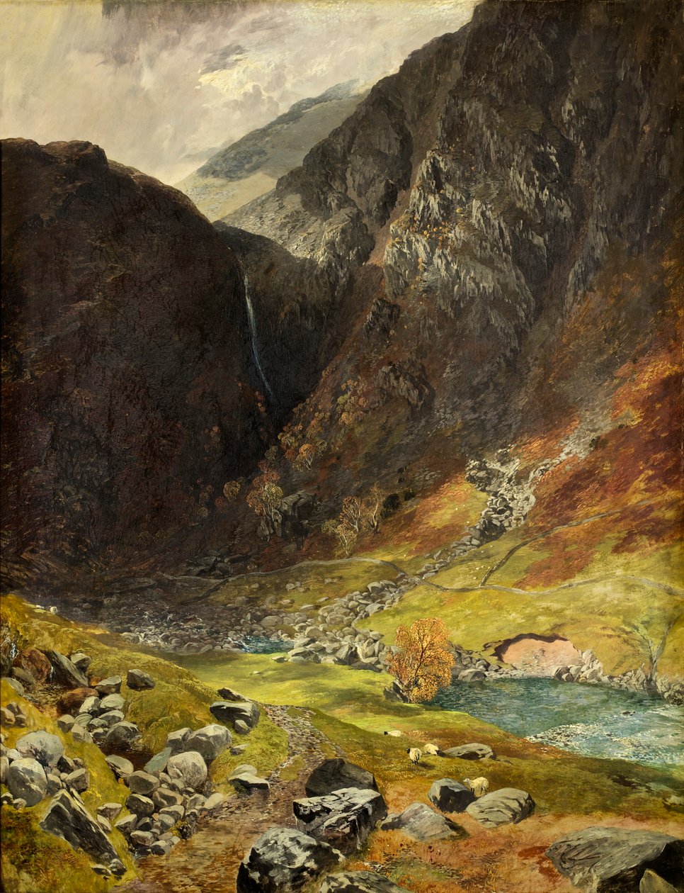 Styhead Pass, Borrowdale, 1854 od Alfred William Hunt
