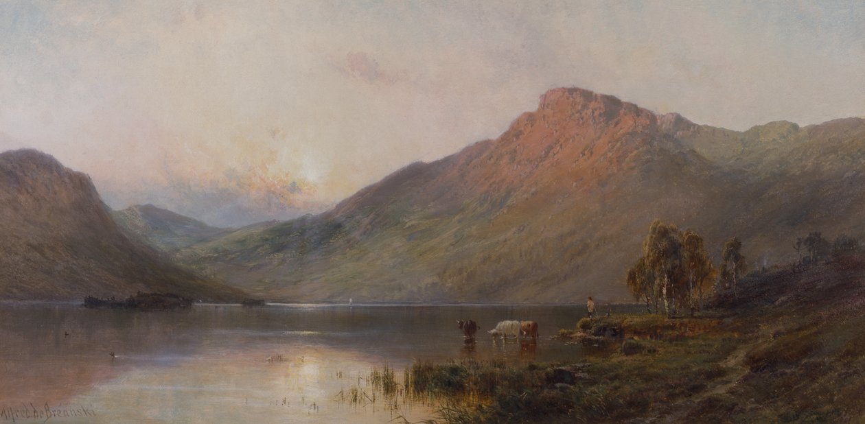 Rosy Morning (olej na plátně) od Alfred de Breanski