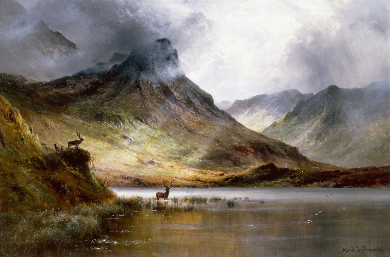 The Herds Aberdeen (olej na plátně) od Alfred de Breanski