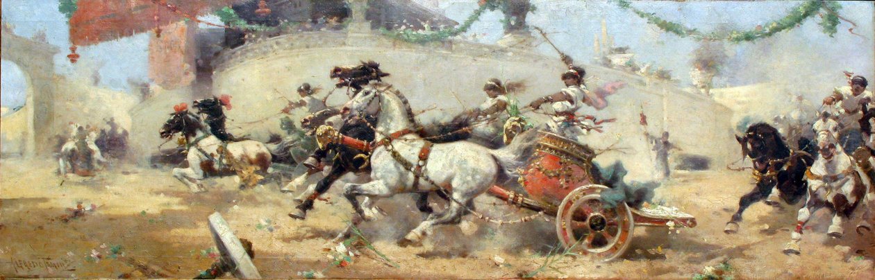 Závod vozů v Circus Maximus od Alfredo Tominz