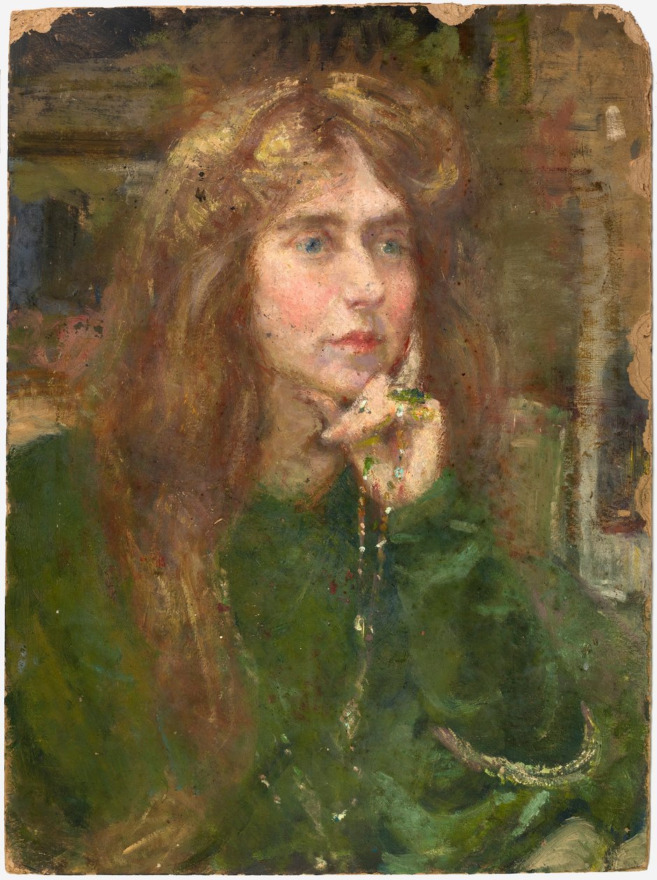Natalie s náhrdelníkem od Alice Pike Barney