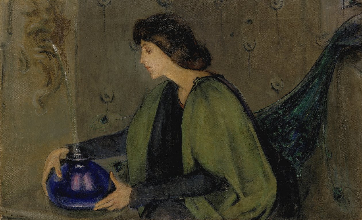 Žena a páv, ca. 1900. od Alice Pike Barney