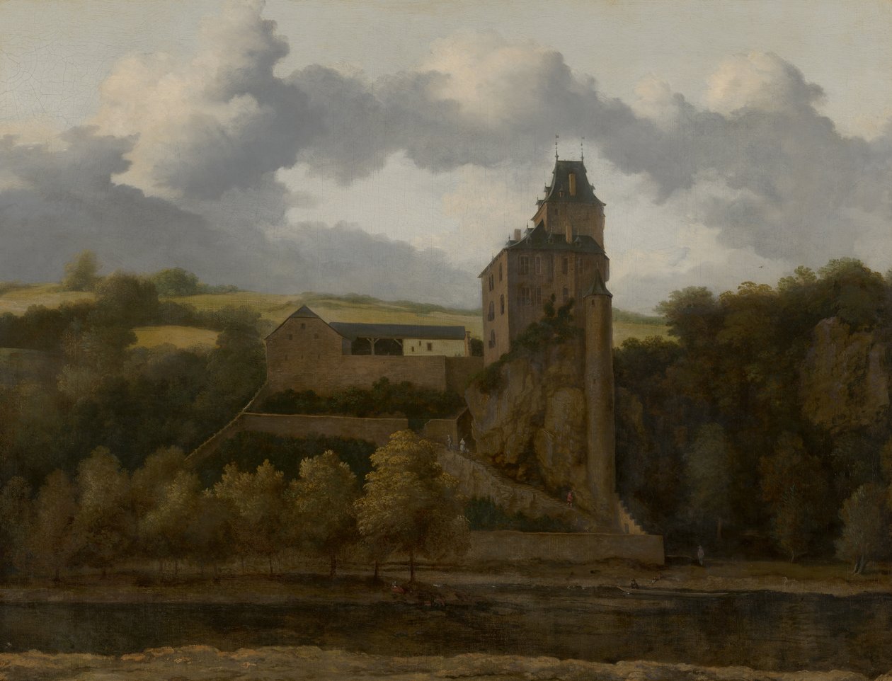 Pohled na hrad Montjardin kasteel od Allaert van Everdingen