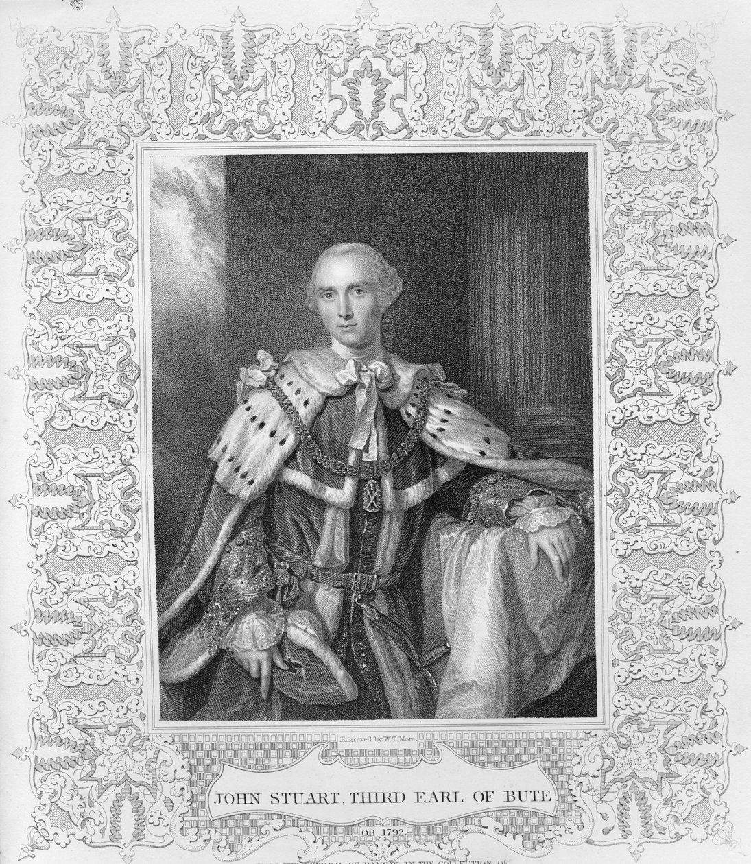 John Stuart, třetí hrabě z Bute, vyryl W.T. Mote, 1792 od Allan Ramsay