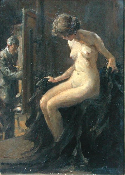 Studio (olej na panelu) od Allan Douglas Davidson