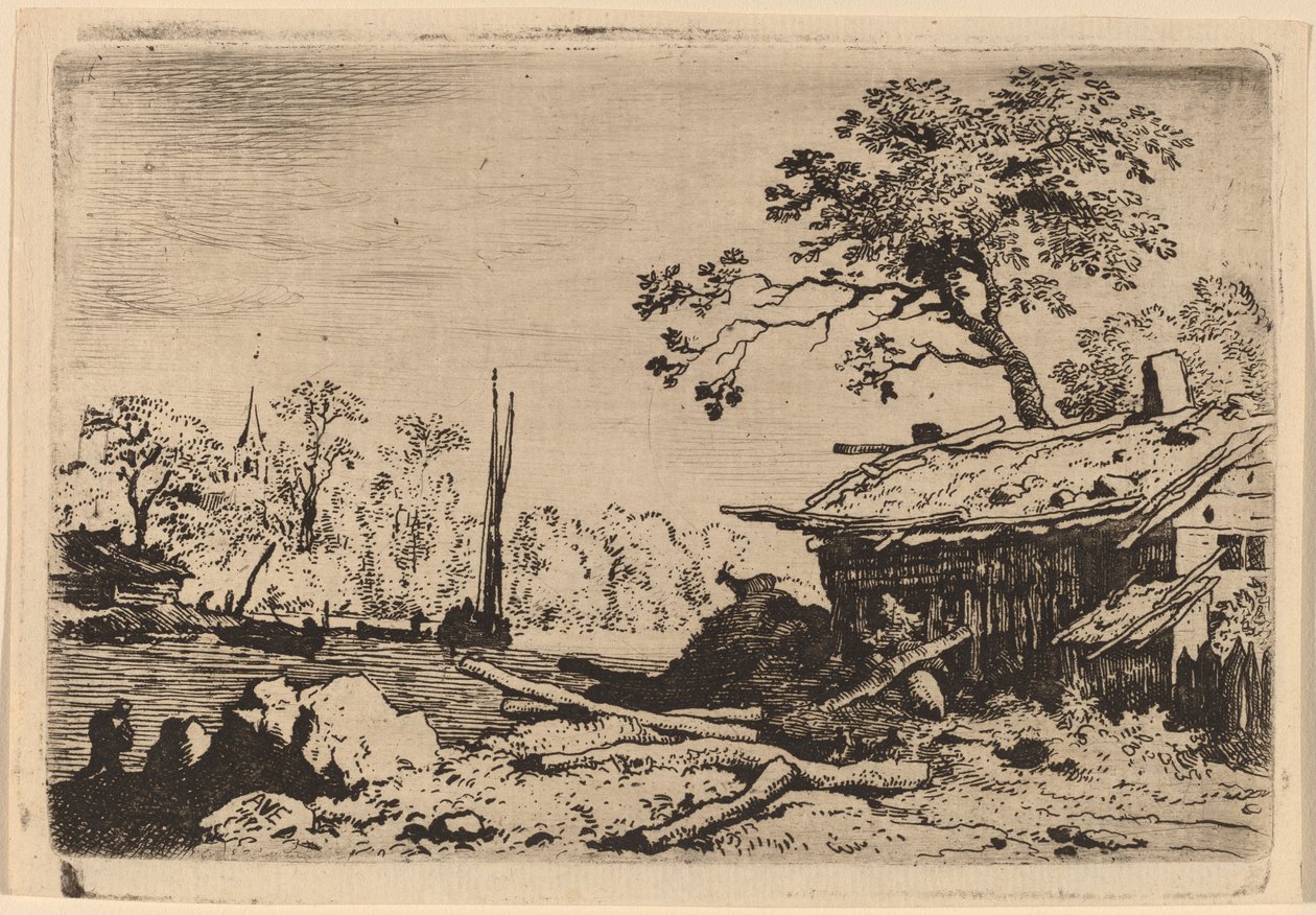 Ruinous Hut od Allart van Everdingen