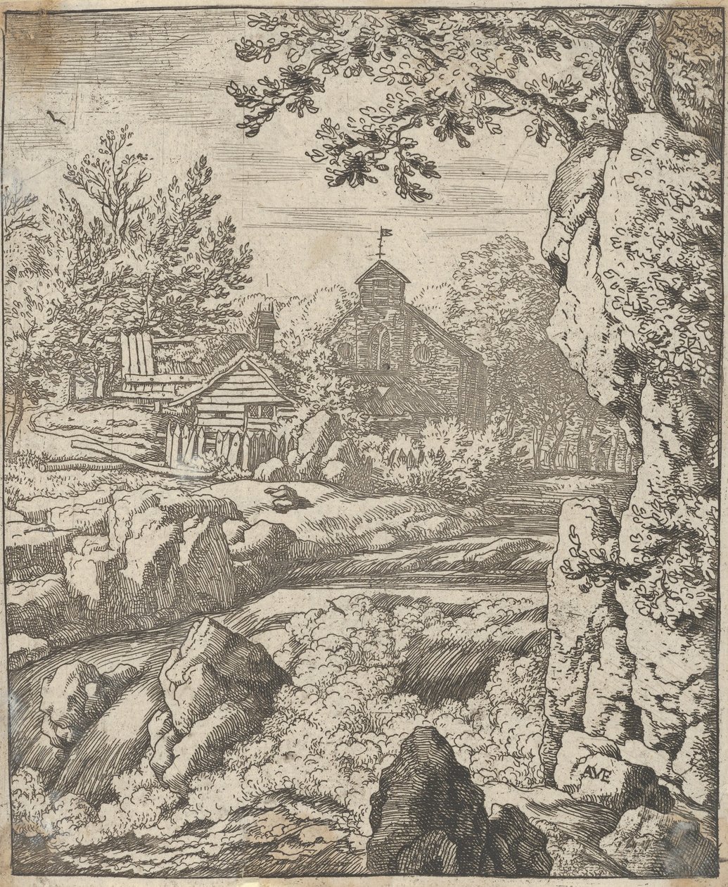 Vodopád, 17. století. od Allart van Everdingen