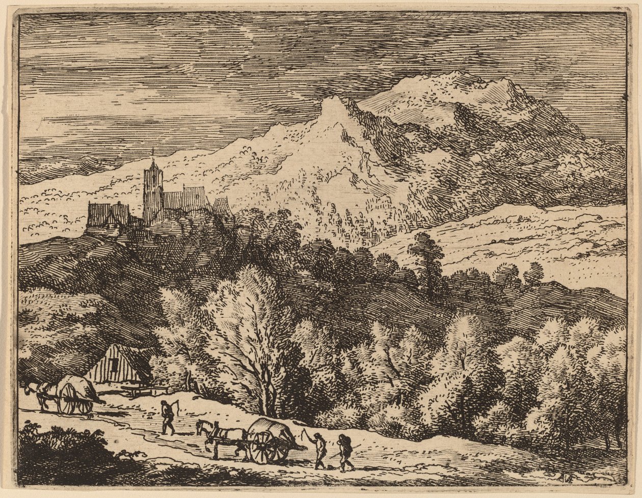 Dva vozíky, pravděpodobně c. 16451656. od Allart van Everdingen